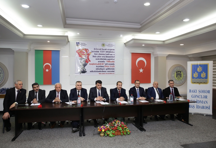 “Müharibə uşaqların gözü ilə” mövzusunda inşa yazı müsabiqəsinin qalibləri mükafatlandırılıb