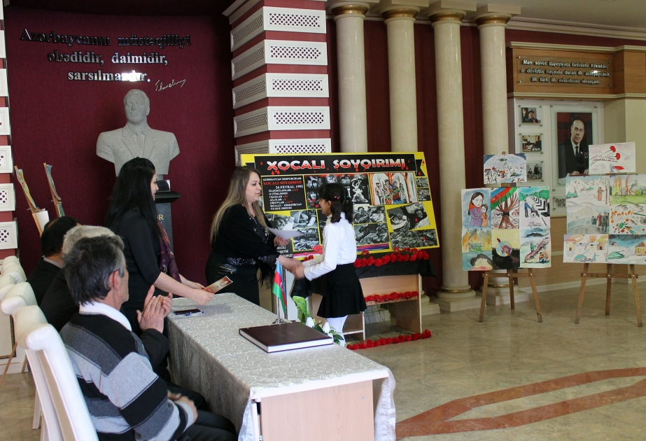 Masallıda Xocalı soyqırımına həsr olunan rəsm sərgisi keçirilib
