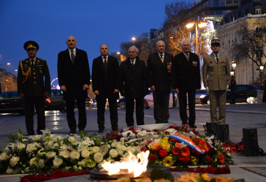 Parisdə Zəfər Tağı altında Xocalı qurbanlarının xatirəsinə anım mərasimi keçirilib