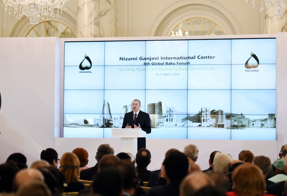 President Ilham Aliyev attended the opening of the 4th Global Baku Forum VIDEO