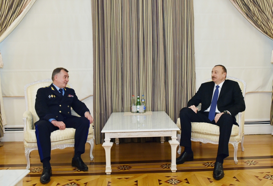 Treffen von Aserbaidschans Präsident Ilham Aliyev mit Leiter der Grenzbehörde Russlands VIDEO