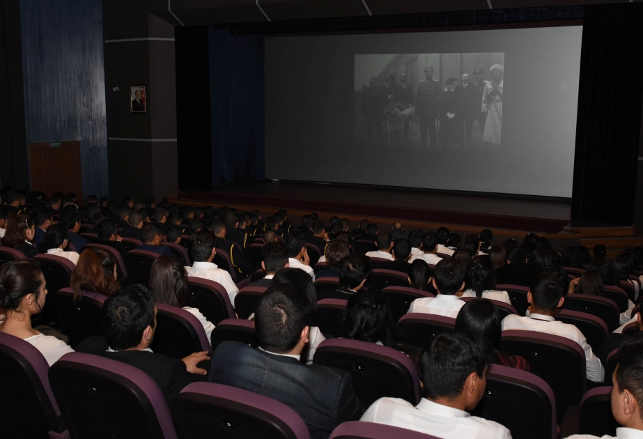 Tələbə və kursantlar “Soyqırımı” sənədli filminə baxıblar