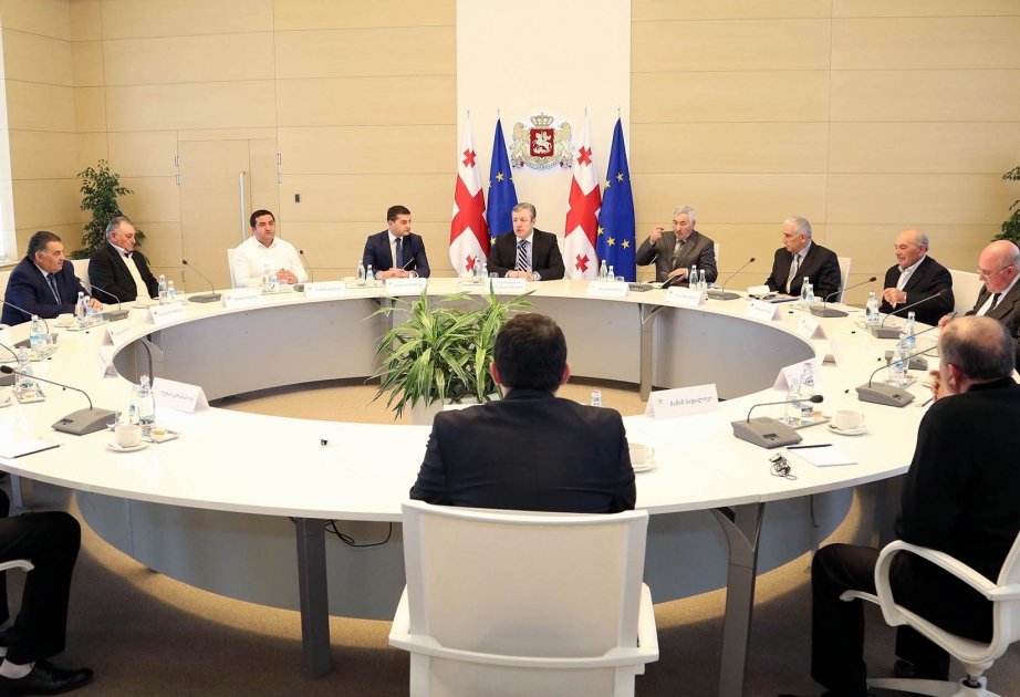 Премьер-министр Грузии встретился с членами Азербайджанского совета аксакалов этой страны