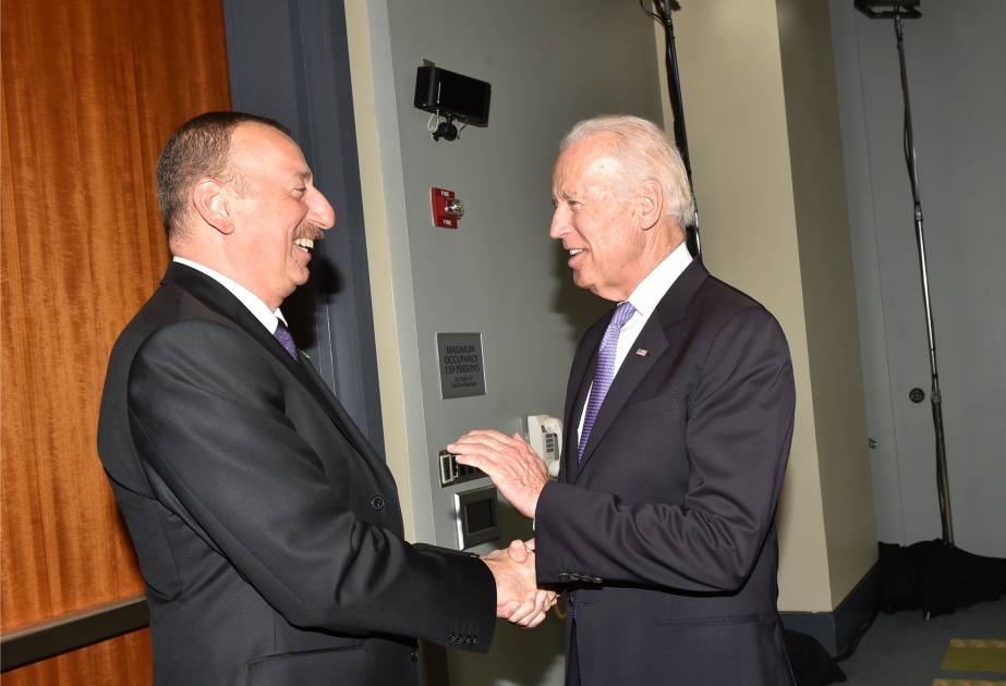 President Ilham Aliyev met with US Vice President Joe Biden VIDEO