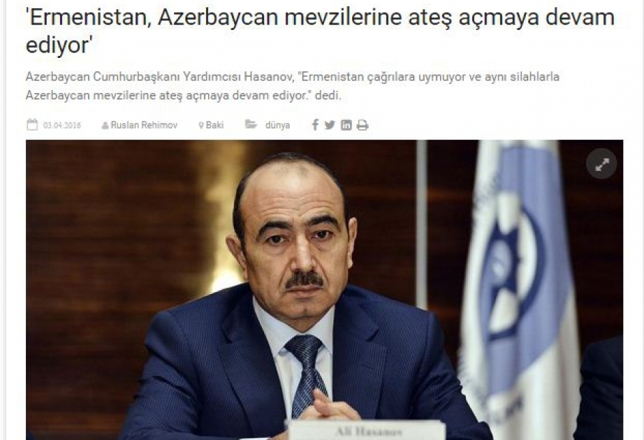 Əli Həsənov: Ermənistan çağırışları heçə sayaraq qeyri-konstruktiv mövqeyini davam etdirir