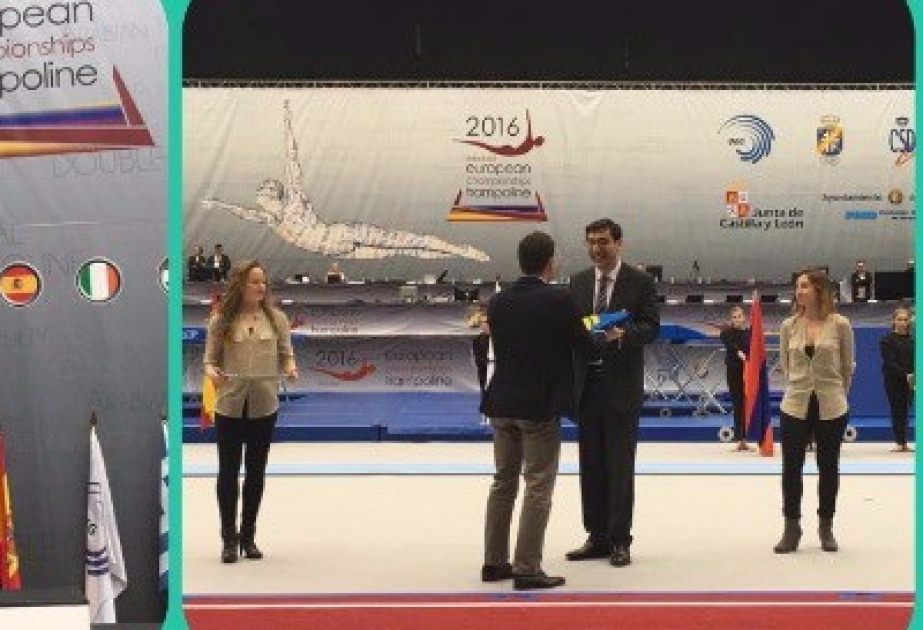 Avropa Gimnastika İttifaqının bayrağı Azərbaycana təqdim olunub