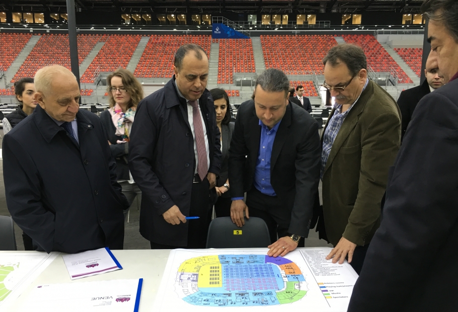 FIDE officials inspect preparations for Chess Olympiad in Baku Crystal Hall