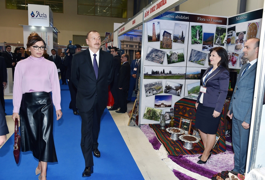 President Ilham Aliyev visited 15th Azerbaijan International Travel and Tourism Fair AITF 2016 VIDEO