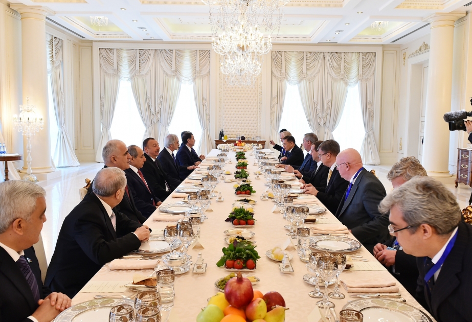 Dinner reception was hosted on behalf of President İlham Aliyev in honor of Chairman of the Russian government VIDEO