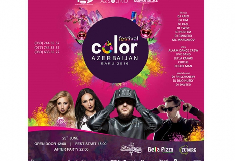 На побережье Каспия пройдет Festival Color Azerbaijan 2016