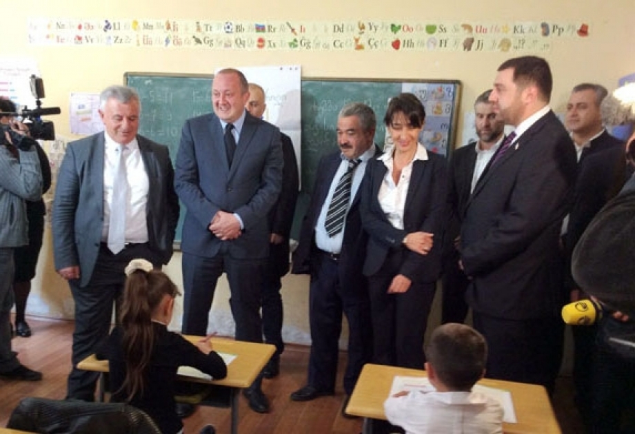 Gürcüstan Prezidenti azərbaycanlıların yığcam yaşadıqları Qardabani rayonunun Qaracalar kəndində olub