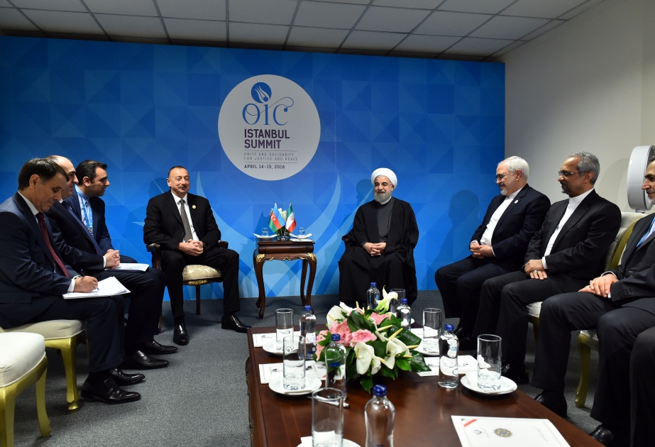 President Ilham Aliyev met with President of Iran Hassan Rouhani VIDEO