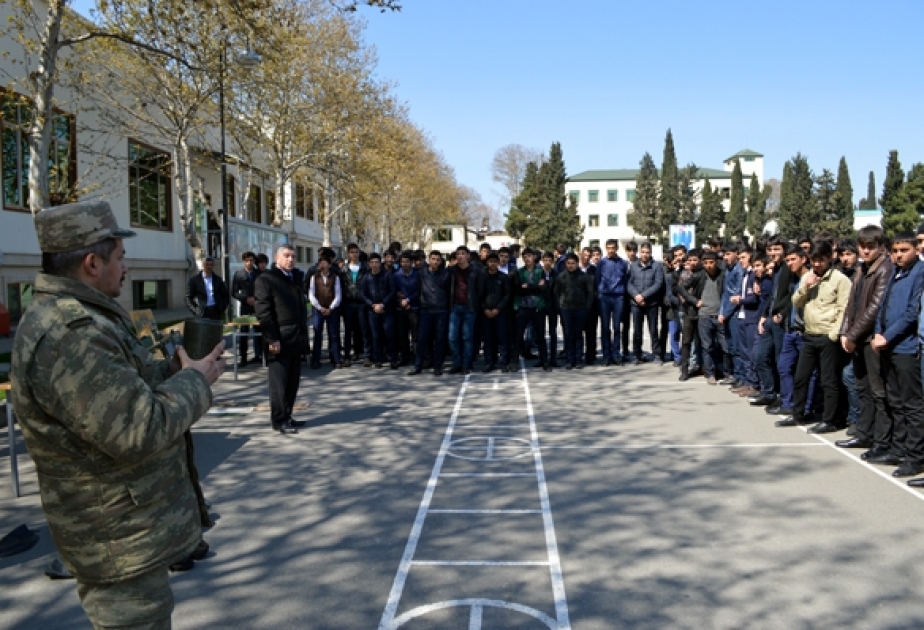 Şəmkirdəki hərbi hissədə vətənpərvərlik mövzusunda tədbir keçirilib