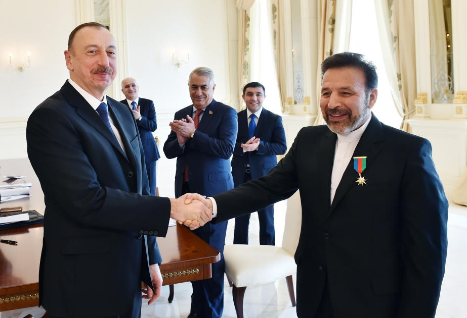 Azərbaycan Prezidenti İlham Əliyev İranın rabitə və informasiya texnologiyaları nazirinə “Dostluq” ordeni təqdim edib ViDEO