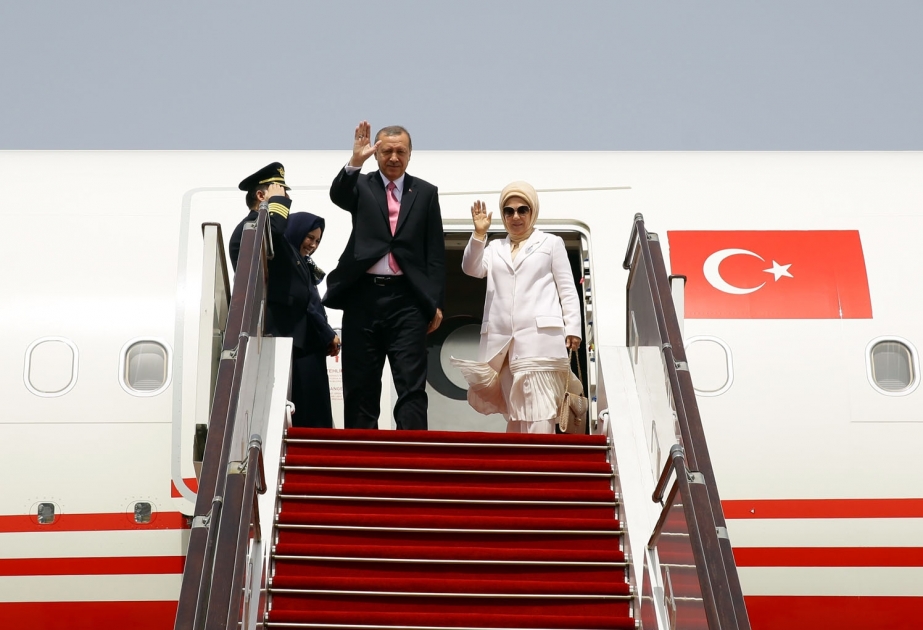Präsident Recep Tayyip Erdogan beendet seinen Besuch in Aserbaidschan