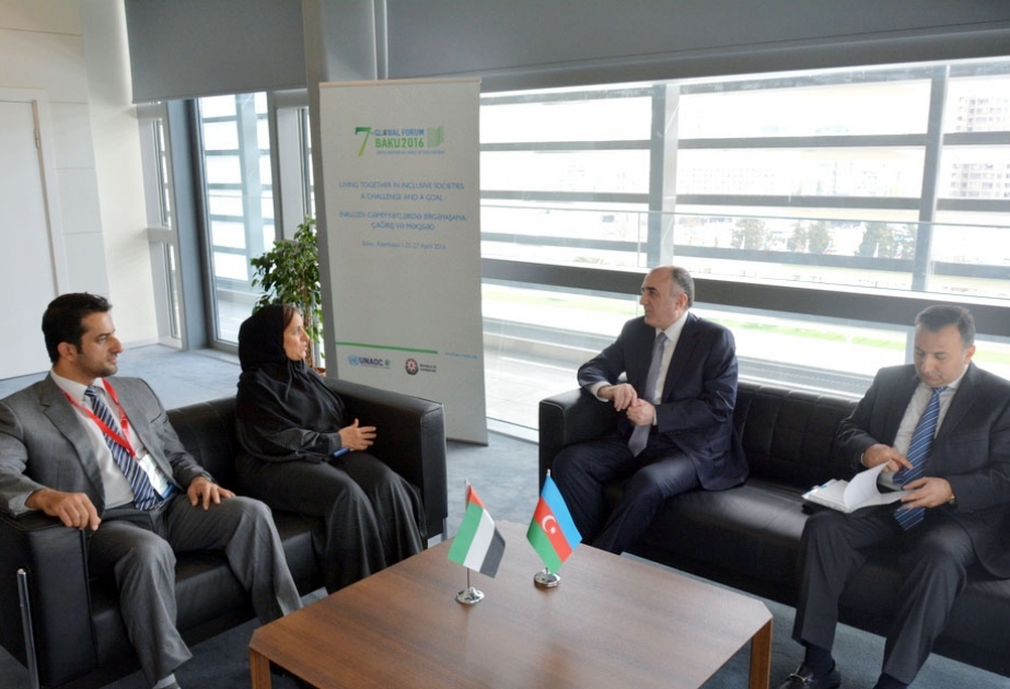 Azerbaijan`s FM meets Minister of State for Tolerance of UAE