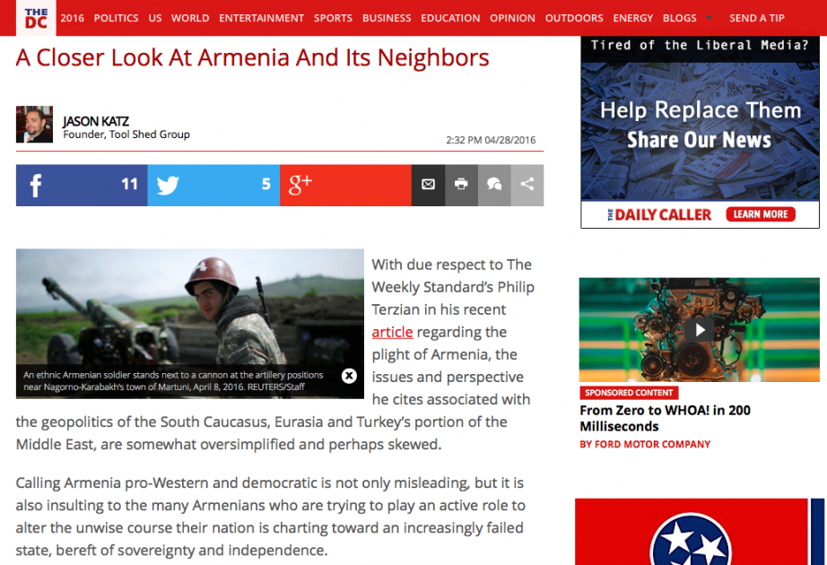 The Daily Caller: Ein näherer Blick auf Armenien und seine Nachbarn