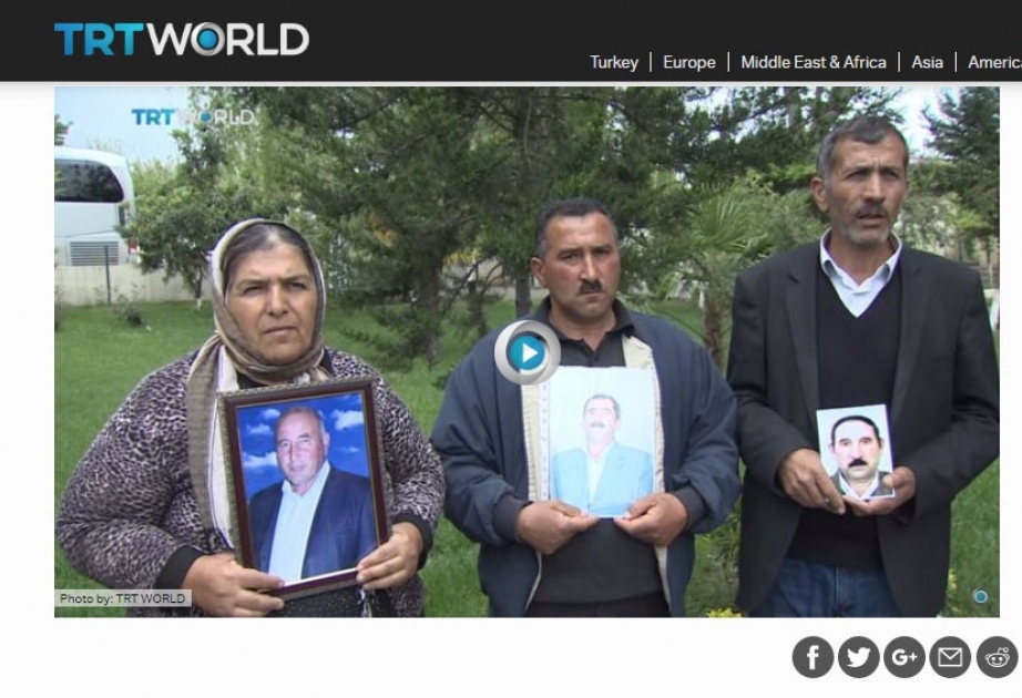 В репортаже канала «TRT World» доводятся до внимания зверства армян против гражданского населения Азербайджана ВИДЕО