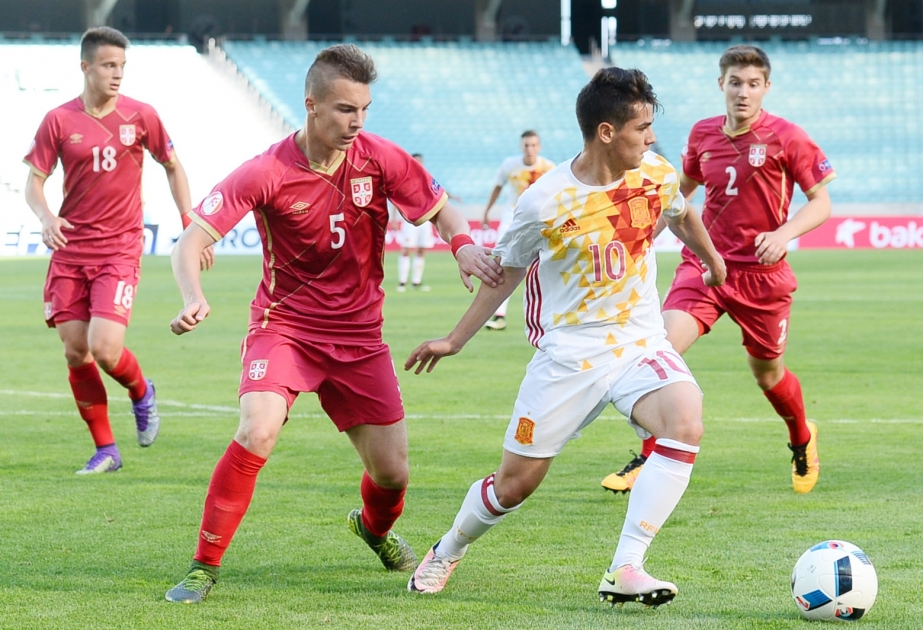 Чемпионат Европы UEFA U-17: Сборные команды Испании и Сербии сыграли вничью со счетом 1:1