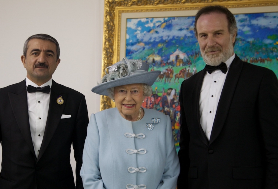 Karabakh horses perform before the British Queen