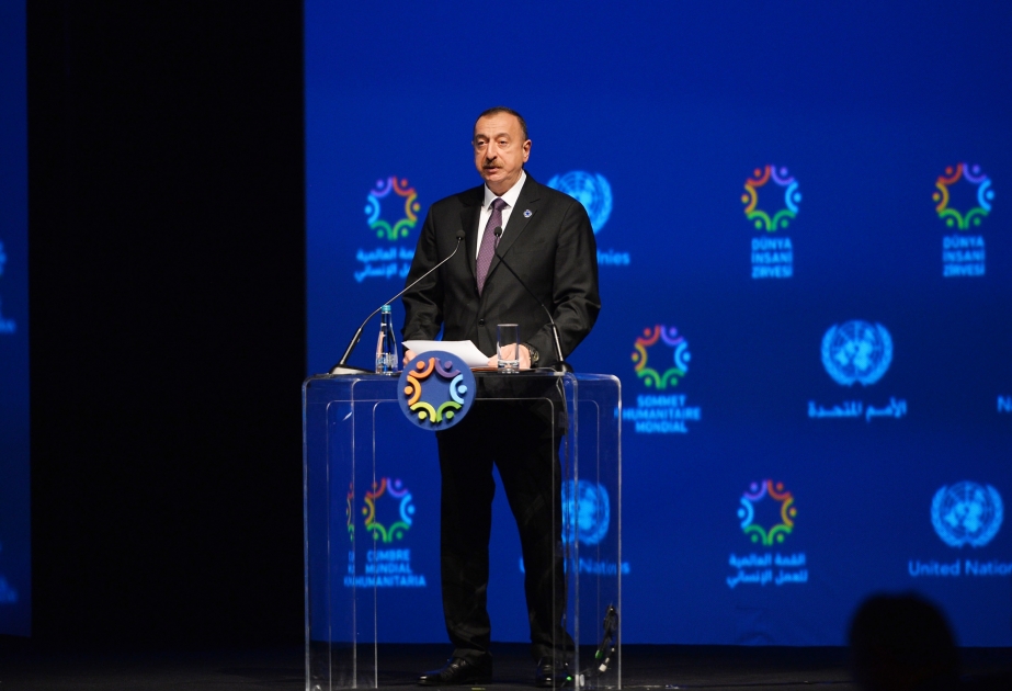 Azərbaycan Prezidenti İlham Əliyev İstanbulda Dünya Humanitar Sammitində çıxış edib [YENİLƏNİB] VİDEO
