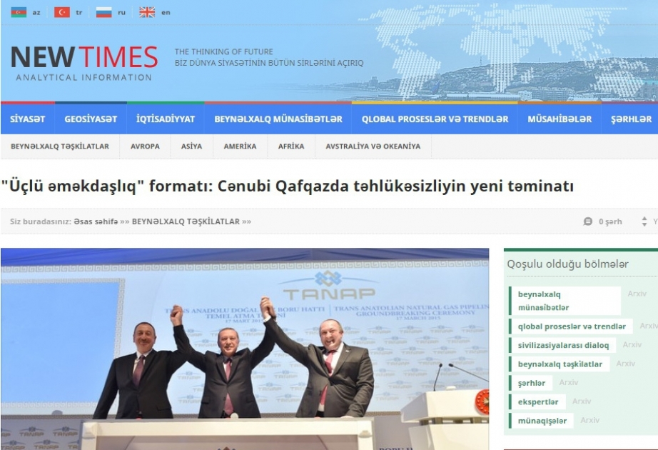 "Üçlü əməkdaşlıq" formatı: Cənubi Qafqazda təhlükəsizliyin yeni təminatı