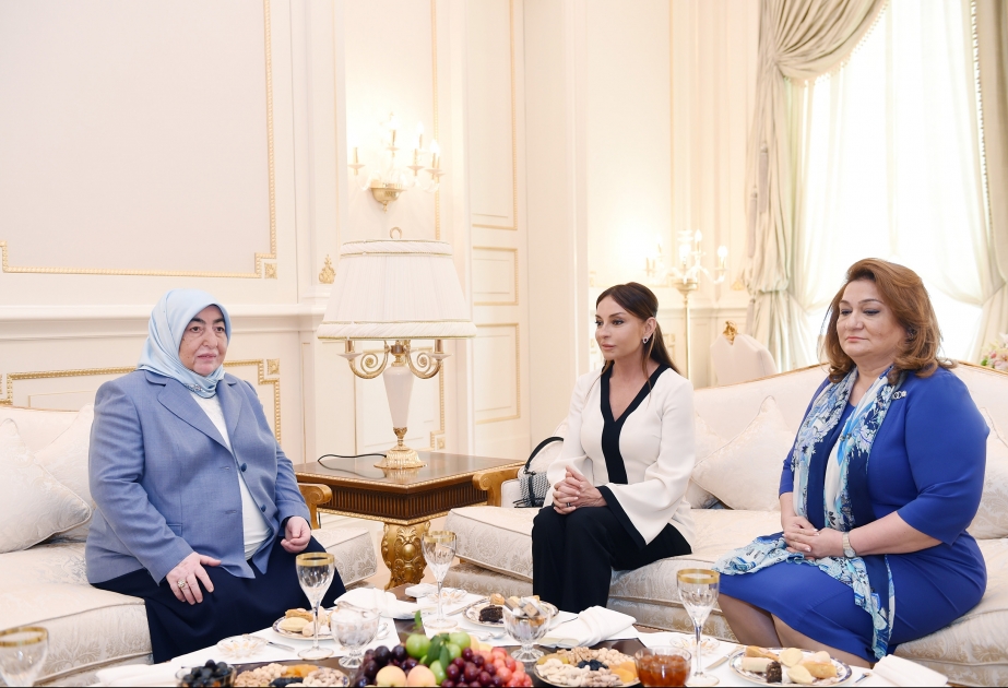 First Lady von Aserbaidschan trifft sich mit Ehegattin des türkischen Ministerpräsidenten