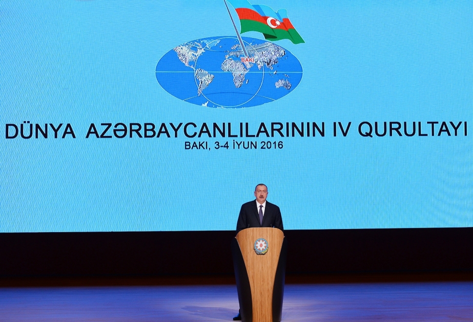 Sargsyan deserves to be included in the Guinness Book of Records, President Ilham Aliyev tells 4th Congress of World Azerbaijanis