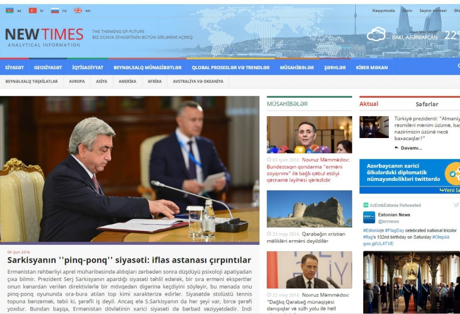 Sarkisyanın “pinq-ponq” siyasəti: iflas astanası çırpıntılar