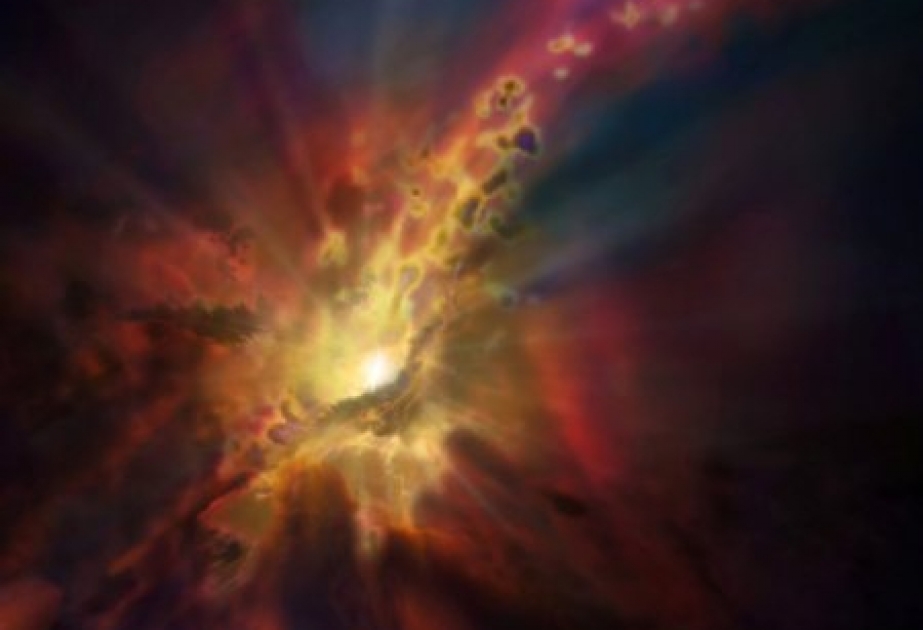 Astronomen haben einen galaktischen Sturzregen aus kaltem Gas beobachtet