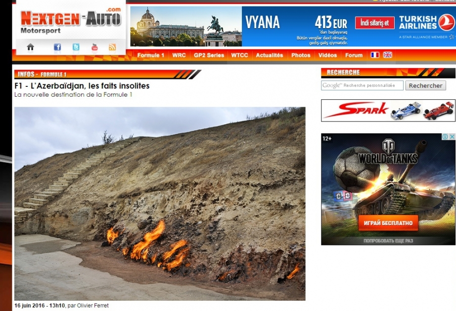 Formula-1 Avropa Qran-prisi dünya mediasının diqqət mərkəzindədir