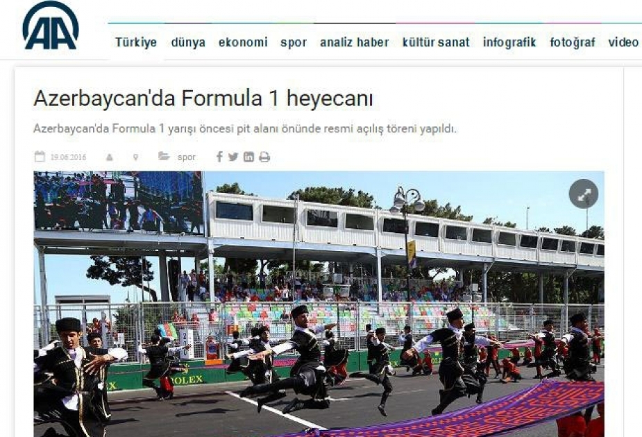 Türkiyə KİV-ləri idmansevərləri Formula-1 xəbərləri ilə məlumatlandırıb