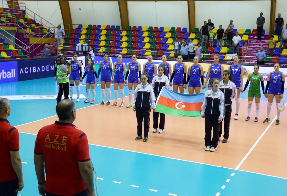 Azerbaijan women`s volleyball team beat Greece 3-1