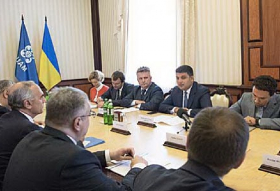 В Киеве состоялась встреча премьер-министра Украины с послами стран ГУАМ и генсеком организации