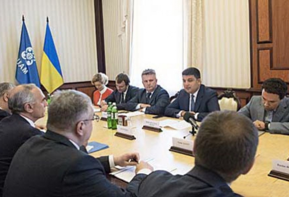 Ukrainian PM meets GUAM countries` envoys, organization`s Secretary General