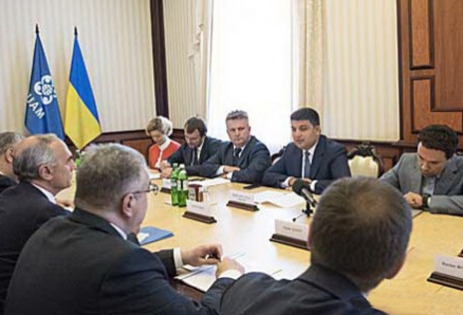 乌克兰总理与古阿姆成员国大使和秘书长在基辅举行会晤