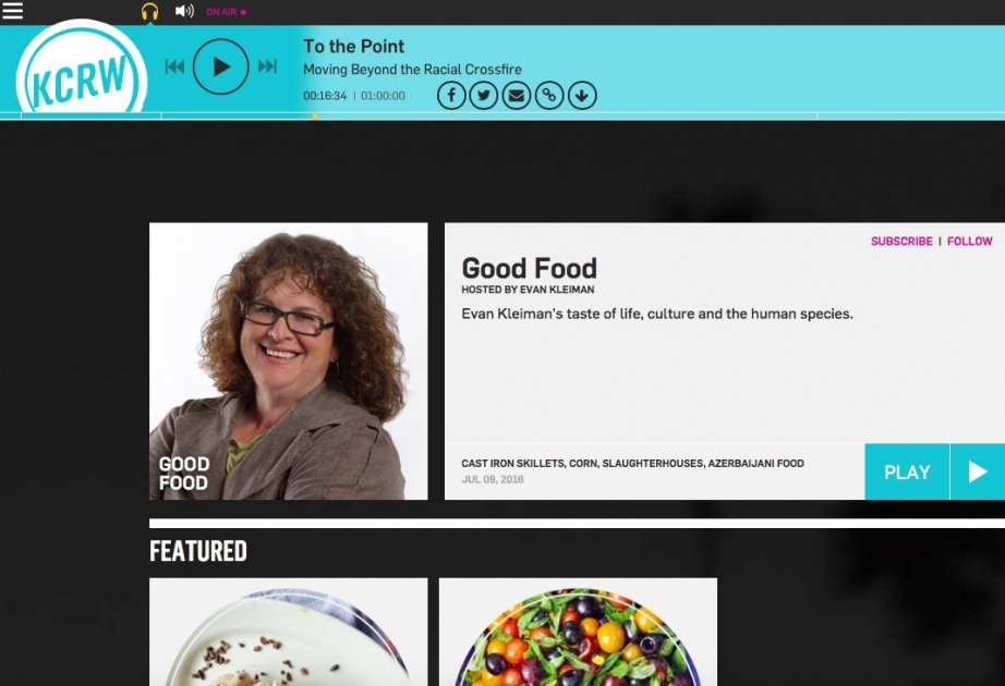 KCRW radio interviews cookbook author Feride Buyuran