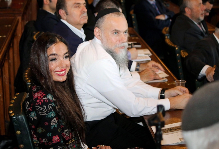 Cérémonie de présentation du Comité international pour la préservation de Har Hazeitim Leyla Aliyeva, vice-présidente de la Fondation Heydar Aliyev, présente à la cérémonie