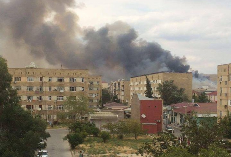عاجل: انفجار شديد بمدينة شروان في أذربيجان – صورة