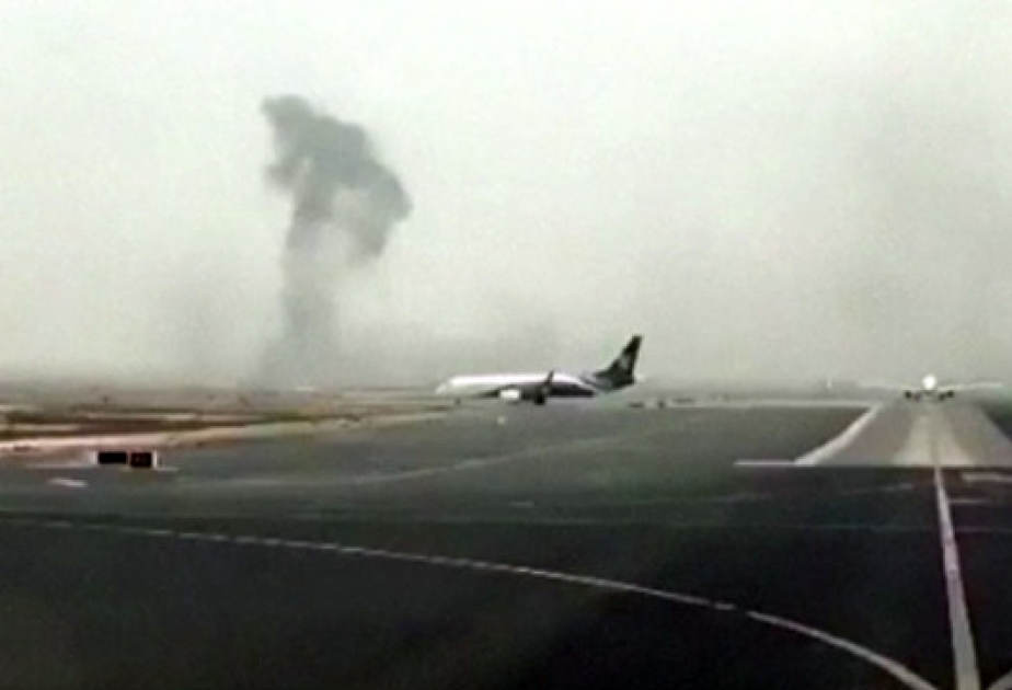 Потушен пожар на борту неудачно приземлившегося самолета в аэропорту Дубая ВИДЕО