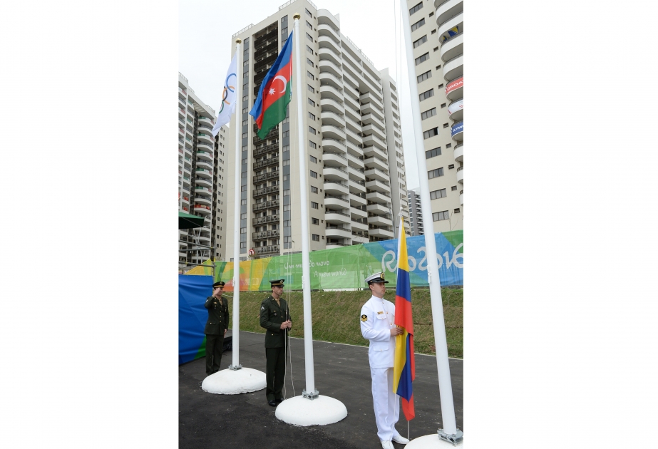 Azerbaijani flag raised in Rio Olympic village VIDEO