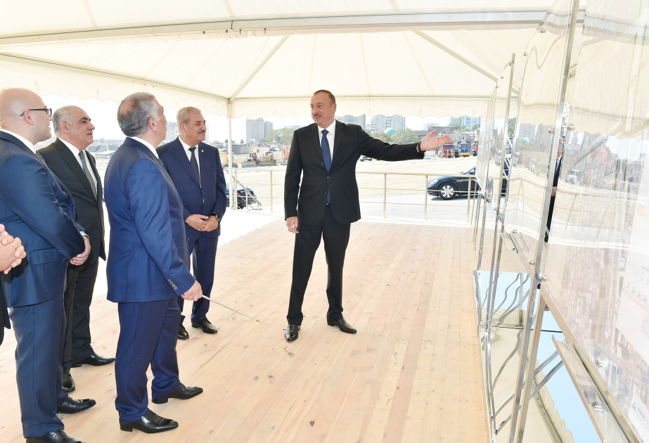 President Ilham Aliyev laid foundation of new road and transport infrastructure in former “Sovetski” area in Baku VIDEO
