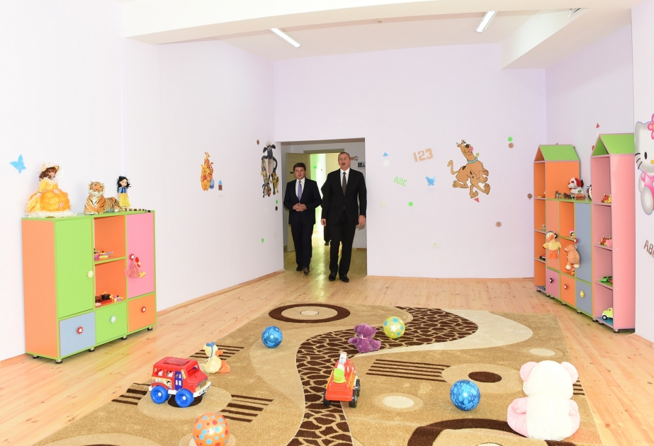 Gabala : une école maternelle construite à l’initiative de la Fondation Heydar Aliyev mise en service VIDEO