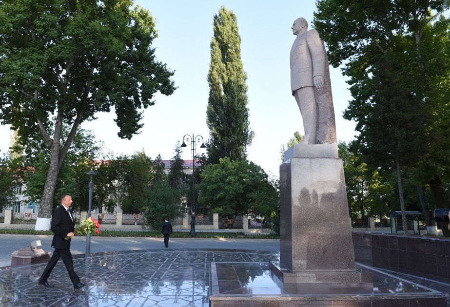 President Ilham Aliyev arrived in Ismayilli district VIDEO