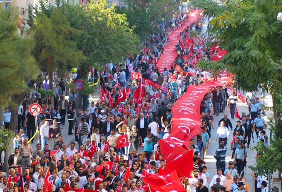 مظاهرات ضد الإرهاب في تركيا
