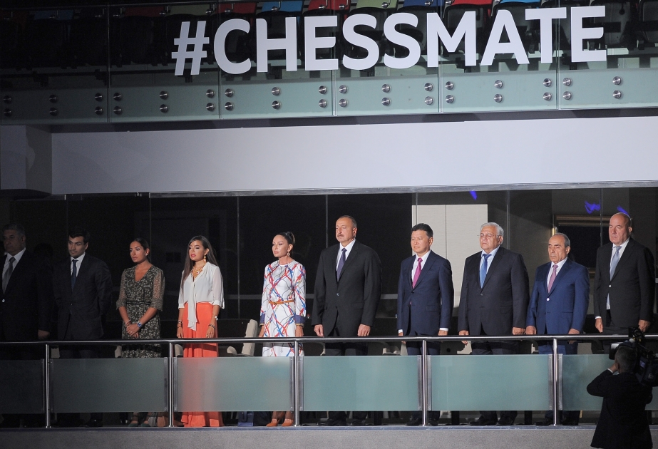 Cérémonie d’ouverture de la 42e Olympiade d’échecs à Bakou Le président de la République présent à la cérémonie d’ouverture VIDEO