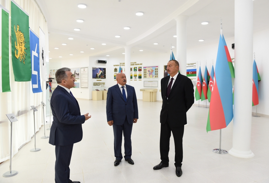 President Ilham Aliyev opened Flag Square and Azerbaijan State Symbols Museum in Masalli VIDEO