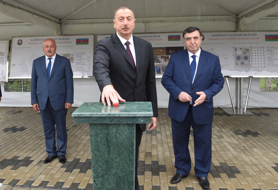 President Ilham Aliyev launched Masalli city water supply system VIDEO
