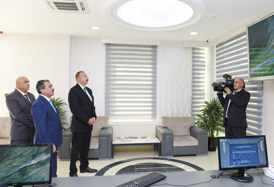 President Ilham Aliyev launched newly reconstructed water supply and sewerage system in Qusar VIDEO