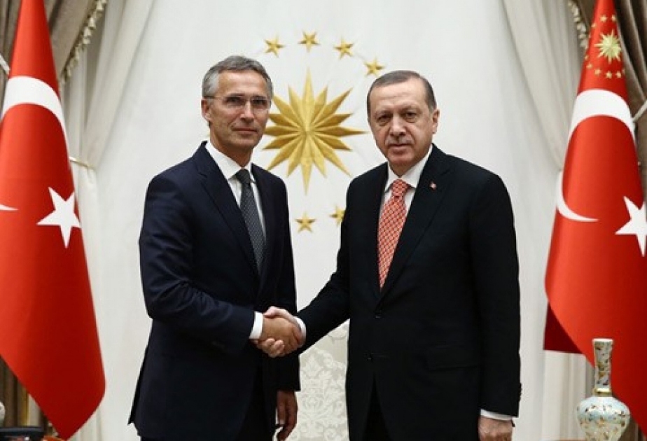 الرئيس التركي يستقبل الأمين العام للناتو